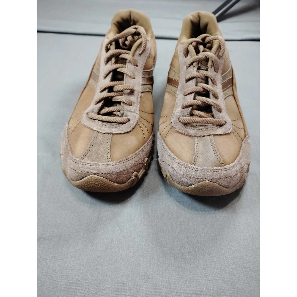 Skechers‎ Relax Fit Brown Leather Suede Cooled Memory Foam Shoes Women 8.5 Comfy